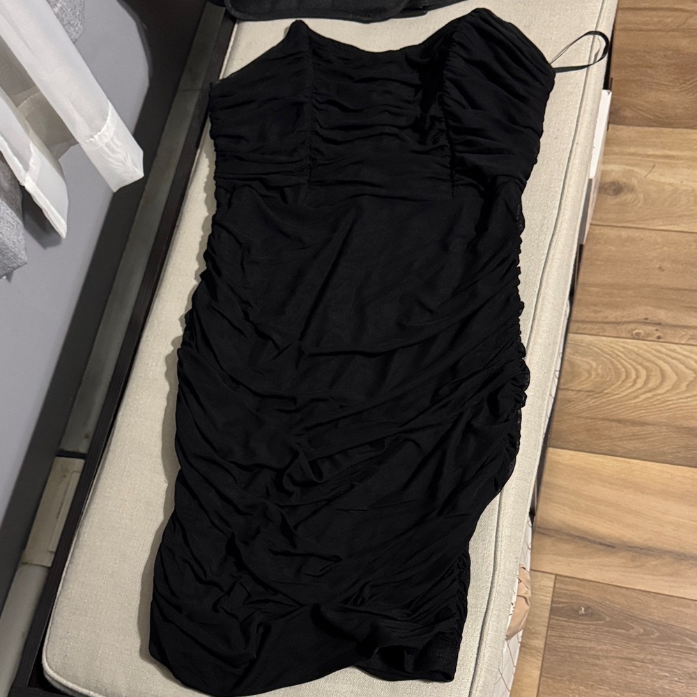 SHEIN One Shoulder Black Dress
